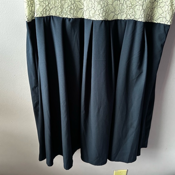 ModCloth NWT Navy Lace Contrast Dress 2X Peter Pan Collar Fit & Flare - Picture 4 of 13